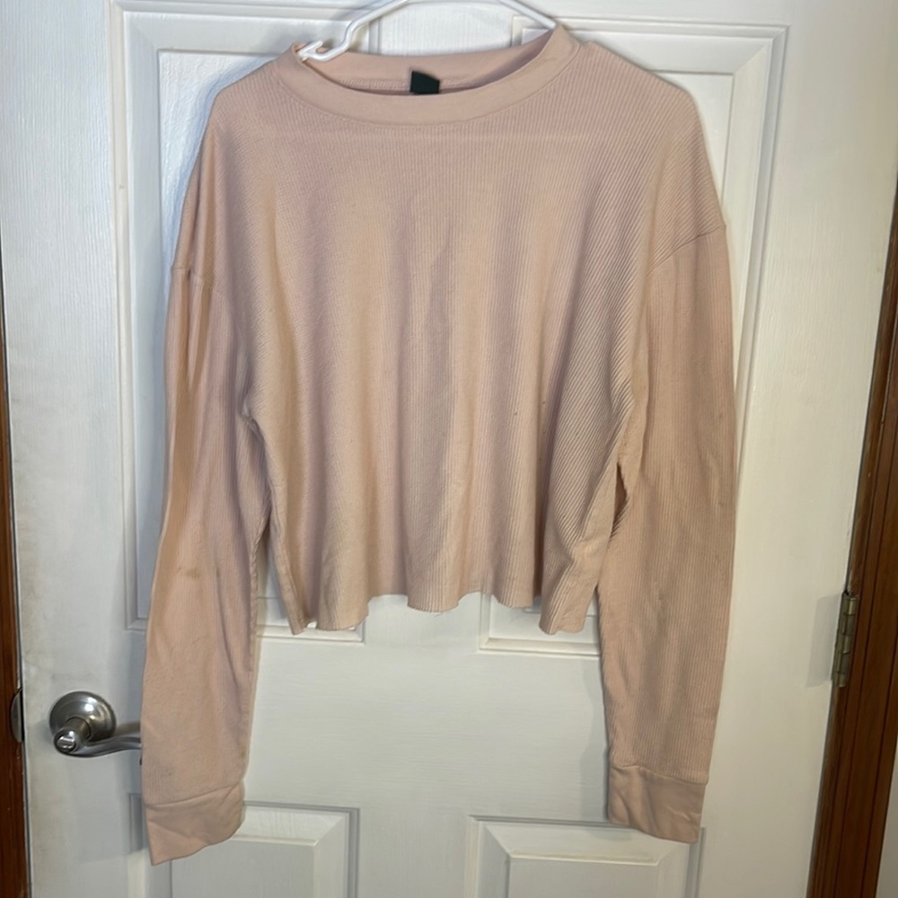 Cropped waffle top